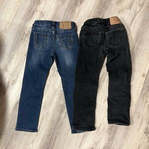 2 pairs boys True Religion jeans